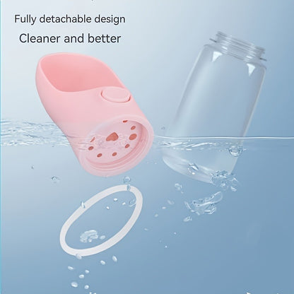 Portable Dog Water Bottle with Food Storage – Leakproof 2-in-1 Pet Travel Bottle for Hiking, Walking & Outdoor Activities