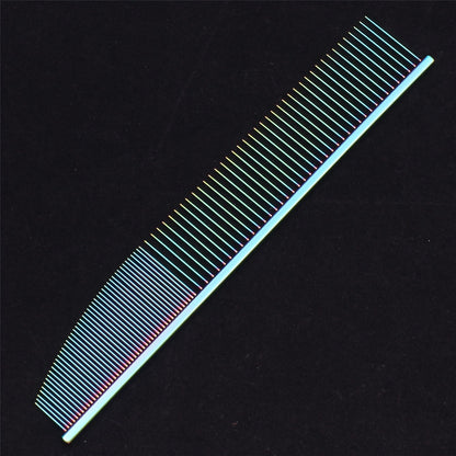 Pet Grooming Comb with Stainless Steel Teeth & Aluminum Handle – Professional Detangling Dematting Comb for Dogs & Cats, Removes Knots