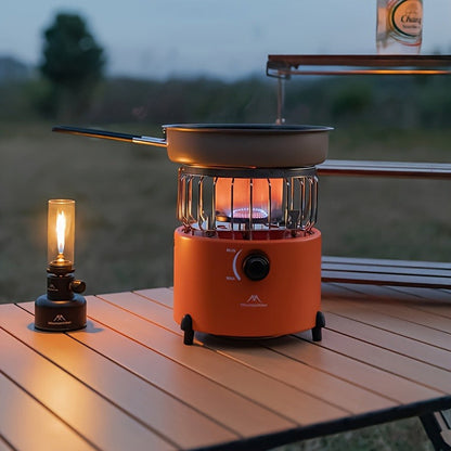 Portable Propane Camping Stove Heater 9000 BTU, 3-in-1 Indoor Outdoor Gas Burner with Adjustable Flame