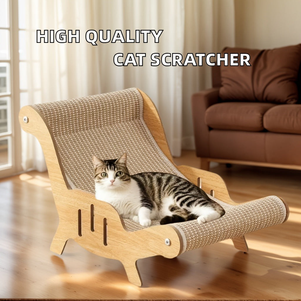 Cat Scratcher Lounge Pad Large Upgraded Sisal for Indoor Cats – Durable Stable Cat Furniture Scratch Board & Resting Mat