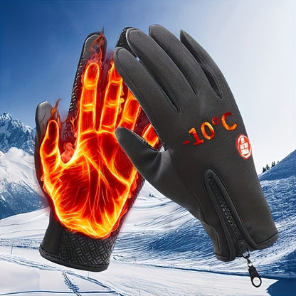 Full-Finger Winter Gloves with Single- or Three-Pair Pink, Blue and Black Options across S to XL Sizes