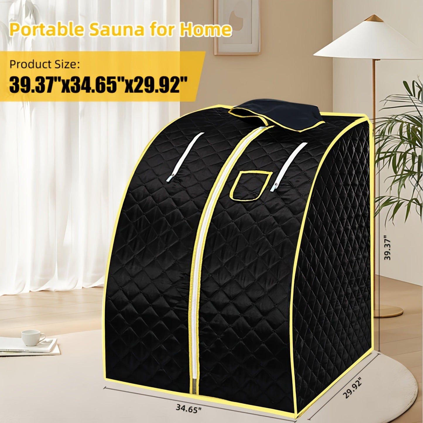 Portable Steam Sauna Tent with Remote Control & Foldable Chair, Personal Home Sauna Room for Detox Weight Loss Relaxation