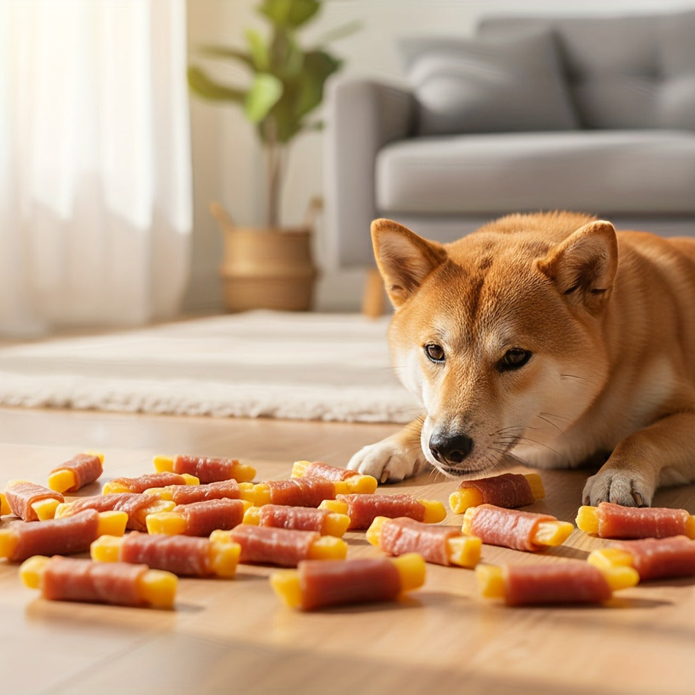 Dog Treats High Protein Training Sticks Chicken Duck Sweet Potato Milk Flavor Healthy Digestible Reward Snacks for Small Medium Large Dogs