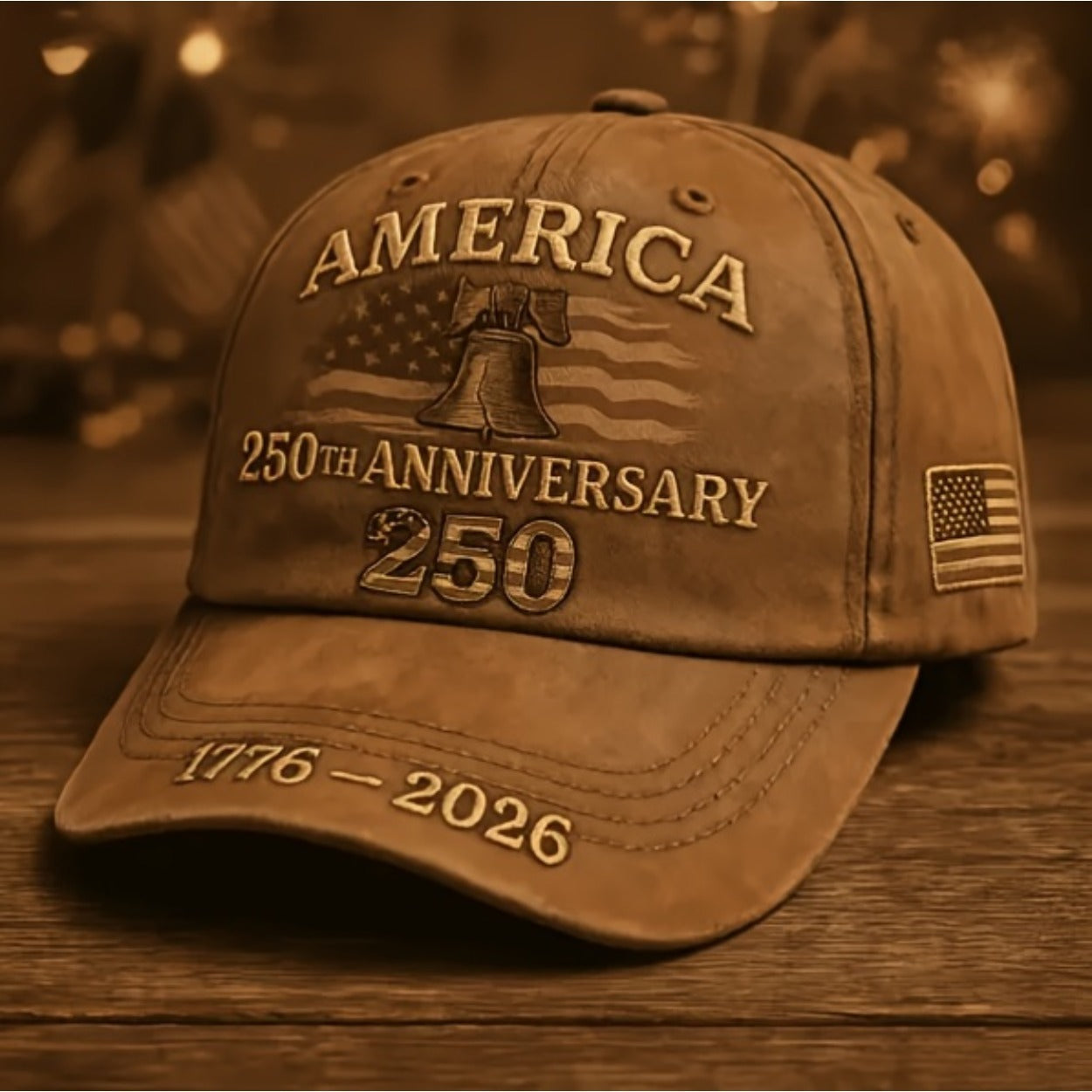 250th Anniversary Patriotic Baseball Cap USA Embroidered – Adjustable Vintage American Flag Hat for Men Women, Unisex Independence Day Gift