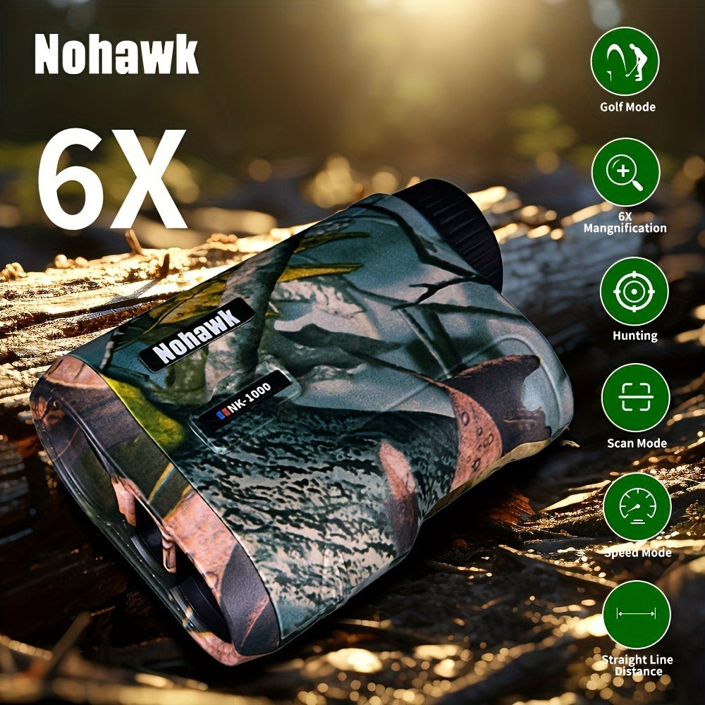 Laser Rangefinder 1000M USB Rechargeable – Hunting & Golf Range Finder with Speed, Altitude & Slope Compensation | M/Yard Switch