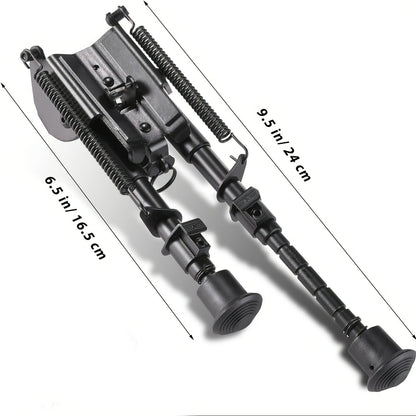 Aluminum Alloy Tactical Rifle Bipod – Adjustable 6-9 Inch Spring Return Legs, M-LOK Compatible, Collapsible Shooting Support for Hunting