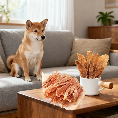 Dental Treats for Dogs, Duck Jerky Dog Chews Real Meat High Protein Low Fat Long-Lasting Dental Treats for Small Medium Large Dogs Training