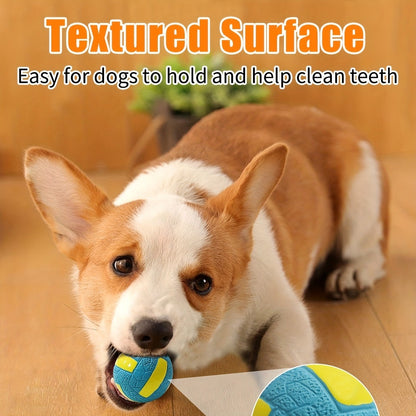 Latex Squeaky Dog Balls 4 Pack Soft Bouncy Sport Fetch Balls for Puppies & Small Dogs – 2.8 Inch Vibrant Color Chew Throw & Fetch Toy Set