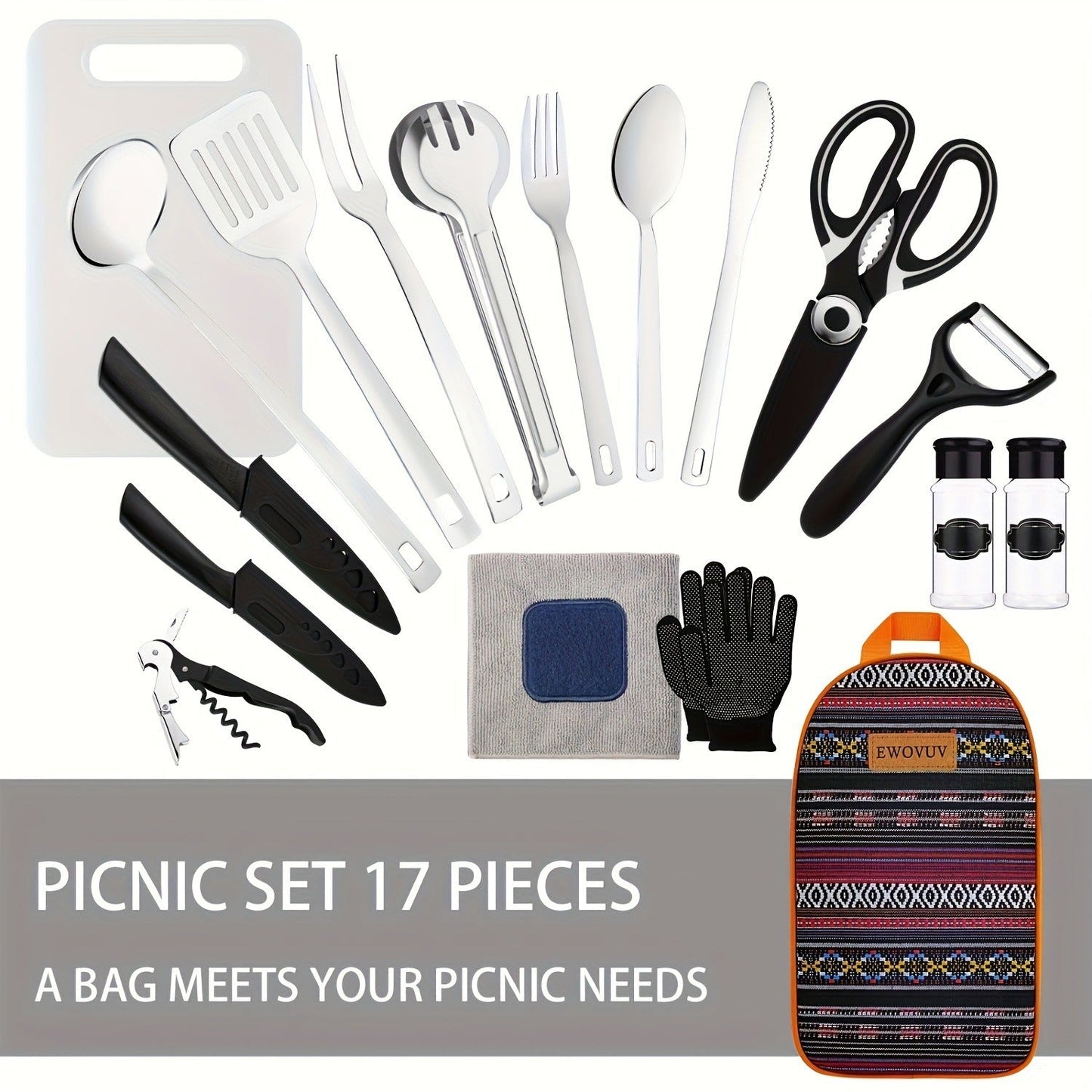Camping Cookware Set Portable Lightweight Pot Pan Kit for Outdoor Hiking Picnic RV Travel Backpacking Camp Kitchen Cooking Gear Food-Grade