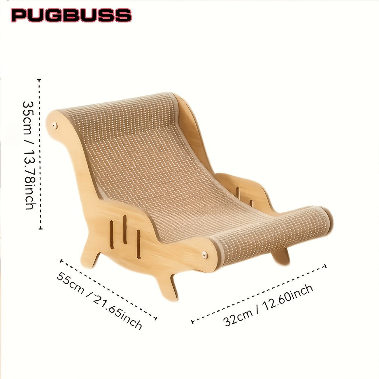 Cat Scratcher Lounge Chair 2-in-1 Natural Sisal Sofa Bed No Shedding Breathable Ultra Durable Oversized Design for Scratching Napping