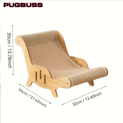 Cat Scratcher Lounge Chair 2-in-1 Natural Sisal Sofa Bed No Shedding Breathable Ultra Durable Oversized Design for Scratching Napping