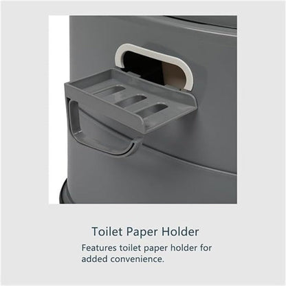 Extra Large Portable Toilet for Adults – Indoor Outdoor Commode with Detachable Inner Bucket & Removable Paper Holder