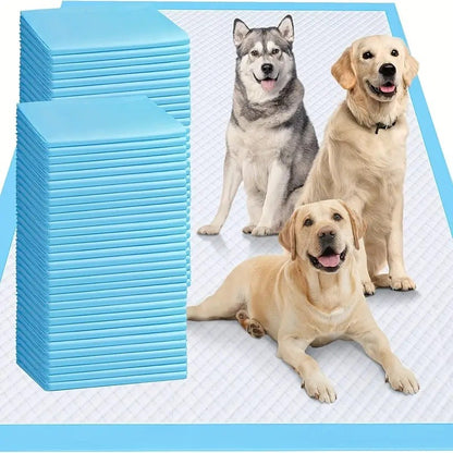 Disposable Dog Pads 24"x24" Bulk Pack – Super Absorbent Leak-Free Puppy Pee Pads with Odor Control for Indoor & Outdoor Use