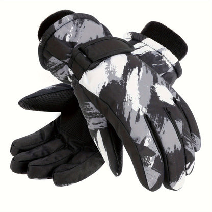 Winter Ski Gloves for Skiing & Cycling – Windproof Waterproof Thermal Gloves for Men & Women, Non-Slip Grip, Touchscreen Compatible