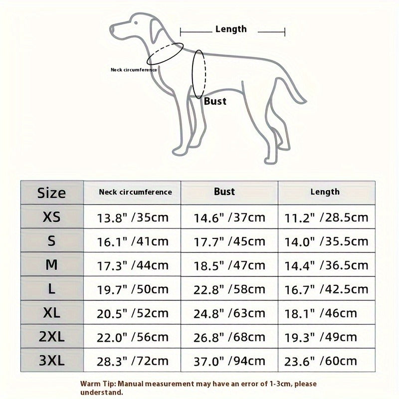 Dog Jacket for Small Breeds – Windproof Warm Pullover Coat with Reflective Stripes, Woven Fabric, Machine Washable Pet Outerwear for Spring