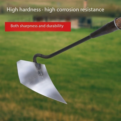 Garden Cultivator Manganese Steel Hand Plough Thickened Triangular Hoe for Plowing, Soil Loosening