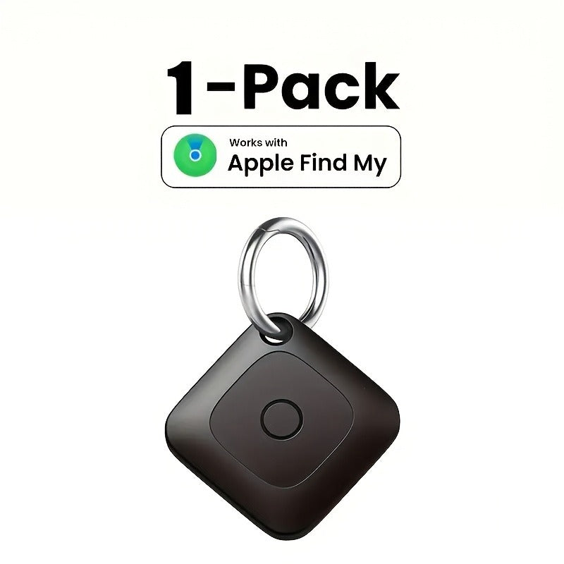 Round Bluetooth Item Finder in One-, Two- or Four-Pack Black Options with 1.43-Inch Case and Key Ring