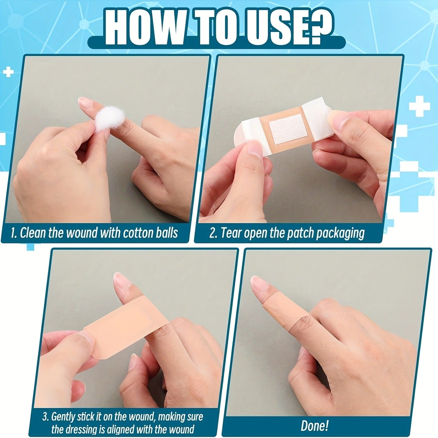 720-Piece Variety Bandages Pack – Assorted Sizes Breathable Adhesive Bandages Bulk Set with Fingertip & Knuckle Bandages for First Aid
