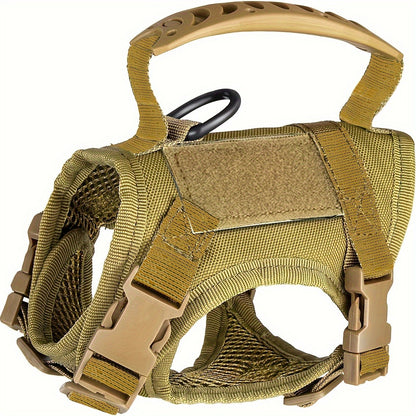 Cat Tactical Vest Harness Adjustable 600D Chest Strap for Cats & Puppies – Escape-Proof Training Vest Harness in Black Khaki Red Rose Red