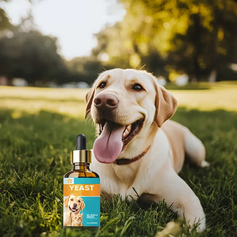 Dog Antifungal Yeast Supplement Drops – All Breed Canine Yeast Overgrowth Support | Natural Liquid Formula, 2.03oz per Bottle