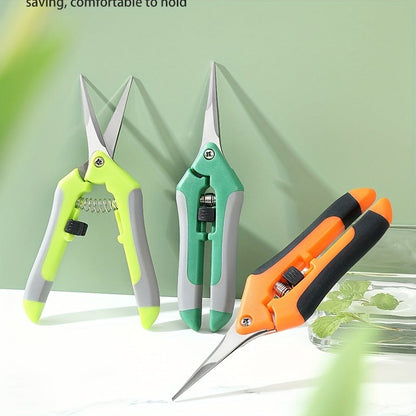Pruning Shears 6-Piece Set, Stainless Steel Garden Scissors Anti-Slip Handle, Fruit Picking Lawn Bonsai Branch Cutting Tool Gift