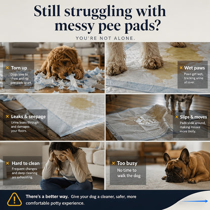 Indoor Dog Potty Tray with Removable Grating – Leak-Proof Puppy Training Toilet, Washable Pee Pad Holder for Apartments