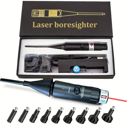 Bore Sight Laser Kit Red & Green Laser Boresighter with 8 & 32 Adapters – Multi-Caliber Universal Bore Sighter for .17 Cal to 12GA Rifle