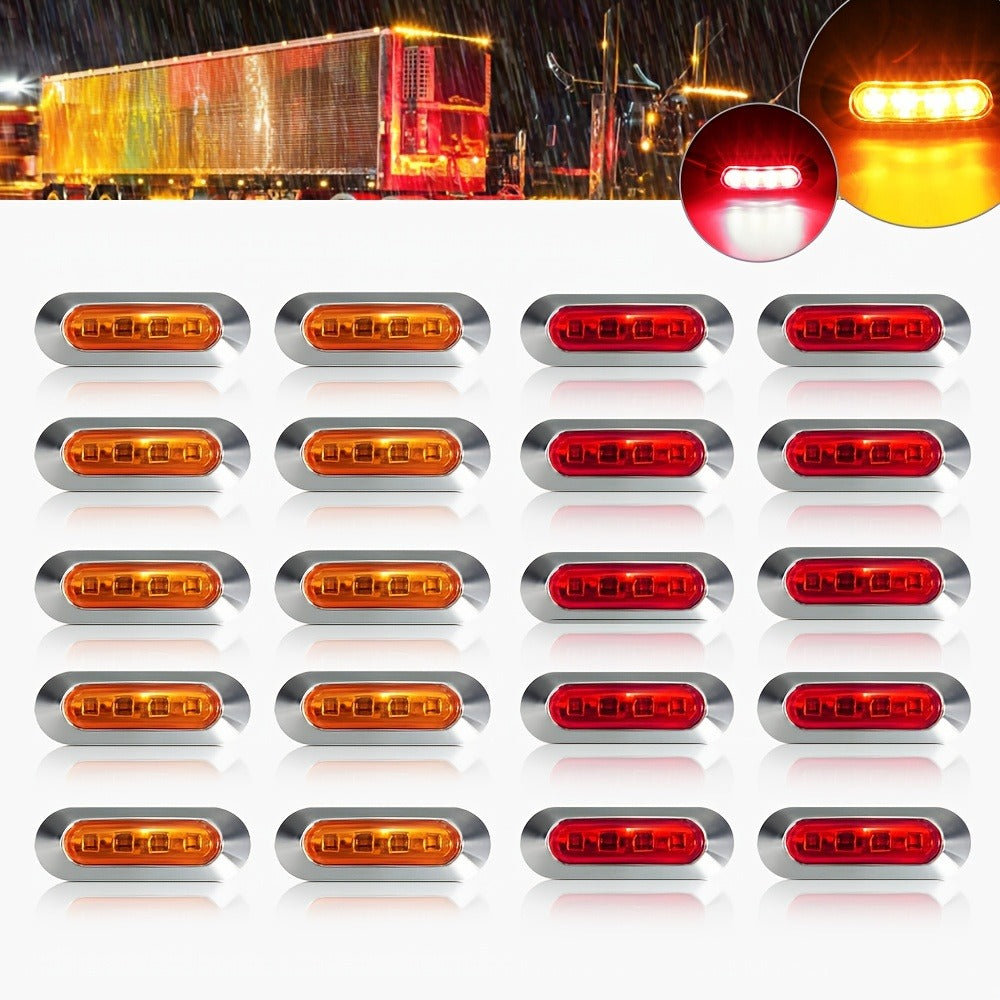 Marine LED Navigation Lights Set of 20 – Stern Circular Deck & Onboard Boat Lights for Yachts & Boats | Low Frequency, No Battery Required