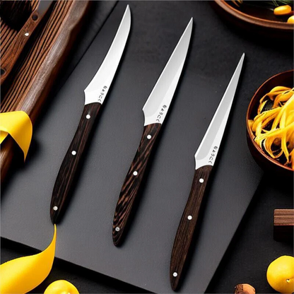 3-Piece Carving Knife Set Fixed Blade Whittling Knives – Portable Multifunctional Peeling Knife with Anti-Slip Outdoor Log Handle