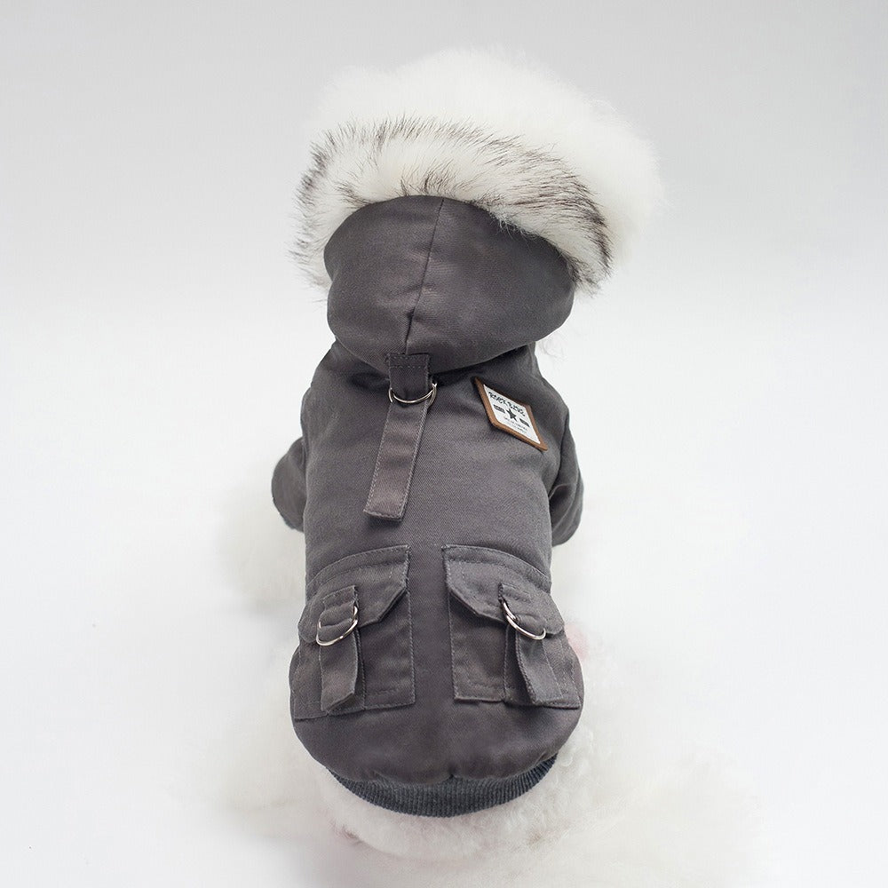 Dog Vest Coat Two-Leg Autumn Winter Lined Warm Pet Clothes for Small Medium Dogs, Sleeveless Back Coverage Dog Jacket for Cold Weather