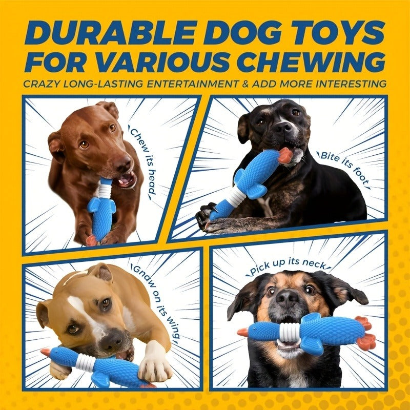 Indestructible Nylon Dog Chew Toy for Aggressive Chewers – Upgraded Tough Goose & Clownfish Design, Heavy Duty Durable Chew Toy