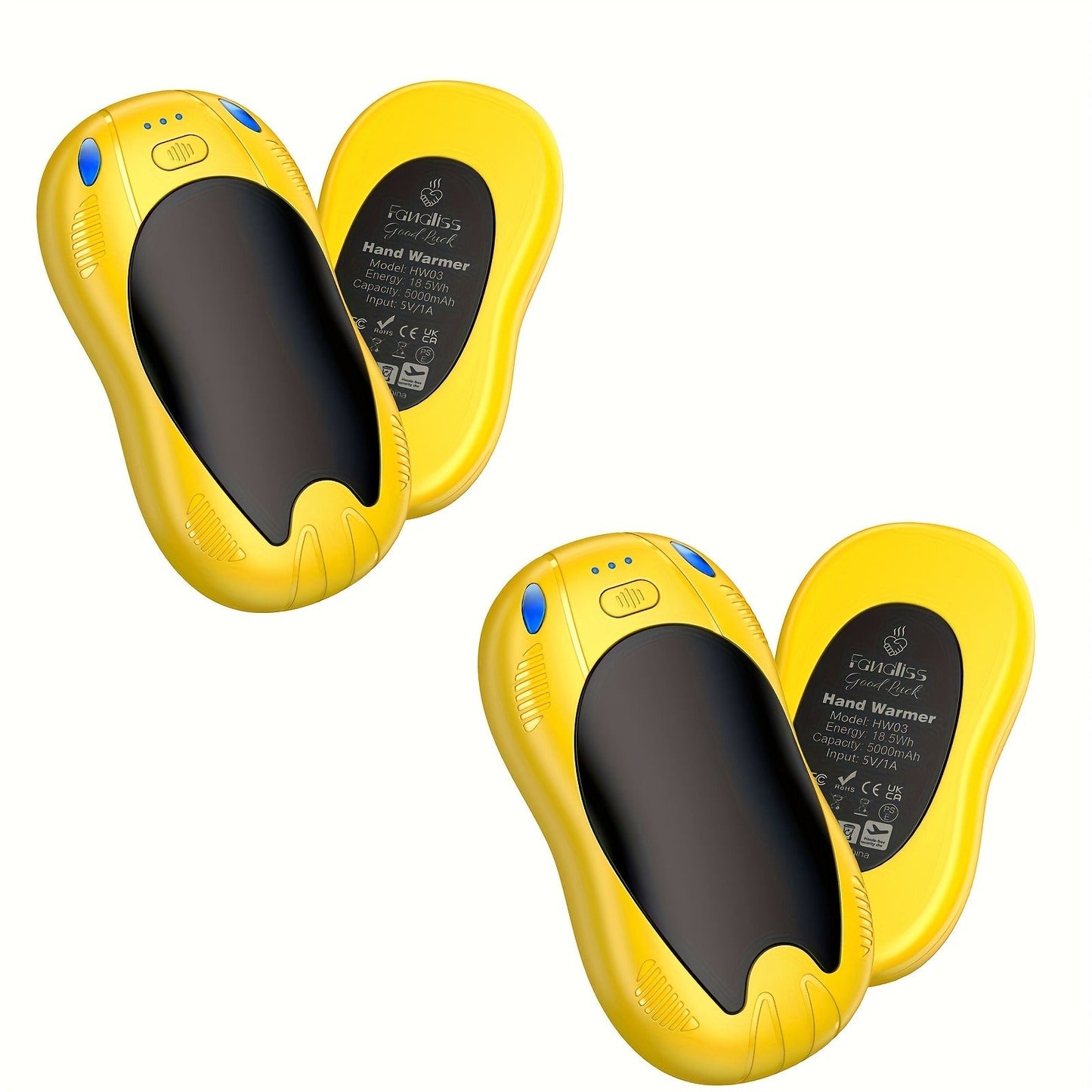 Magnetic Hand Warmer 2-in-1 Double Sided Heating – 3-Speed Temperature Control, Portable Pocket Heater for Skiing, Camping