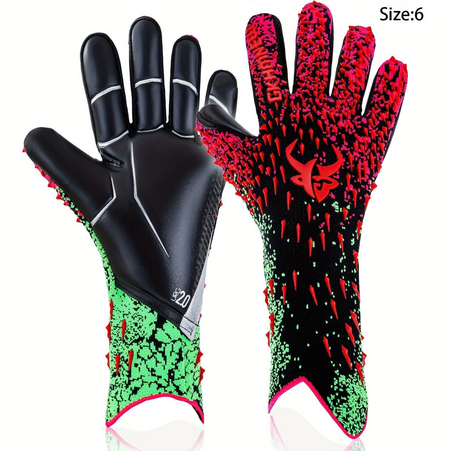 Soccer Goalkeeper Gloves with 4mm Grip Palm – Ventilated Goalie Gloves for Youth & Adults, Flexible Finger Protection, Sizes 6-10