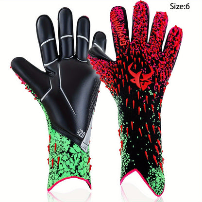 Soccer Goalkeeper Gloves with 4mm Grip Palm – Ventilated Goalie Gloves for Youth & Adults, Flexible Finger Protection, Sizes 6-10
