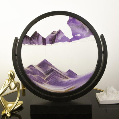 Quicksand Painting Desktop Art Sculpture – Abstract Sand Art Display Frame No Electricity Indoor Outdoor for Garden, Patio and Yard Use