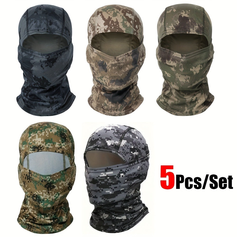5-Pack Neck Gaiter Face Mask for Men & Women – UV Protection Balaclava Headscarf for Running, Hiking, Fishing, Cycling