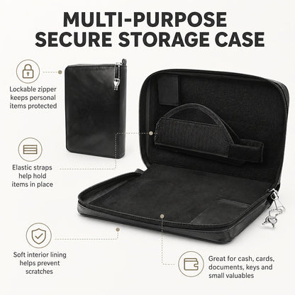 Lockable Soft Pistol Case Book-Style Handgun Storage Bag with Zipper – Discreet Portable Gun Case for 9mm & Most Handguns