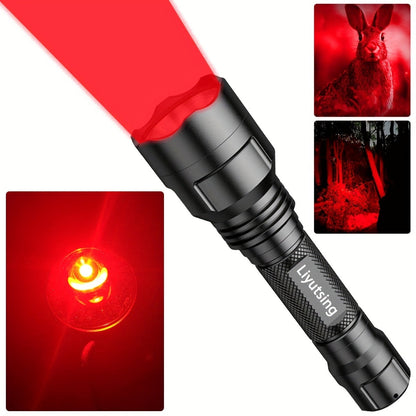 Flashlight Red, Green or White Hunting Light with Remote Switch, 18650 Battery and Mount Options