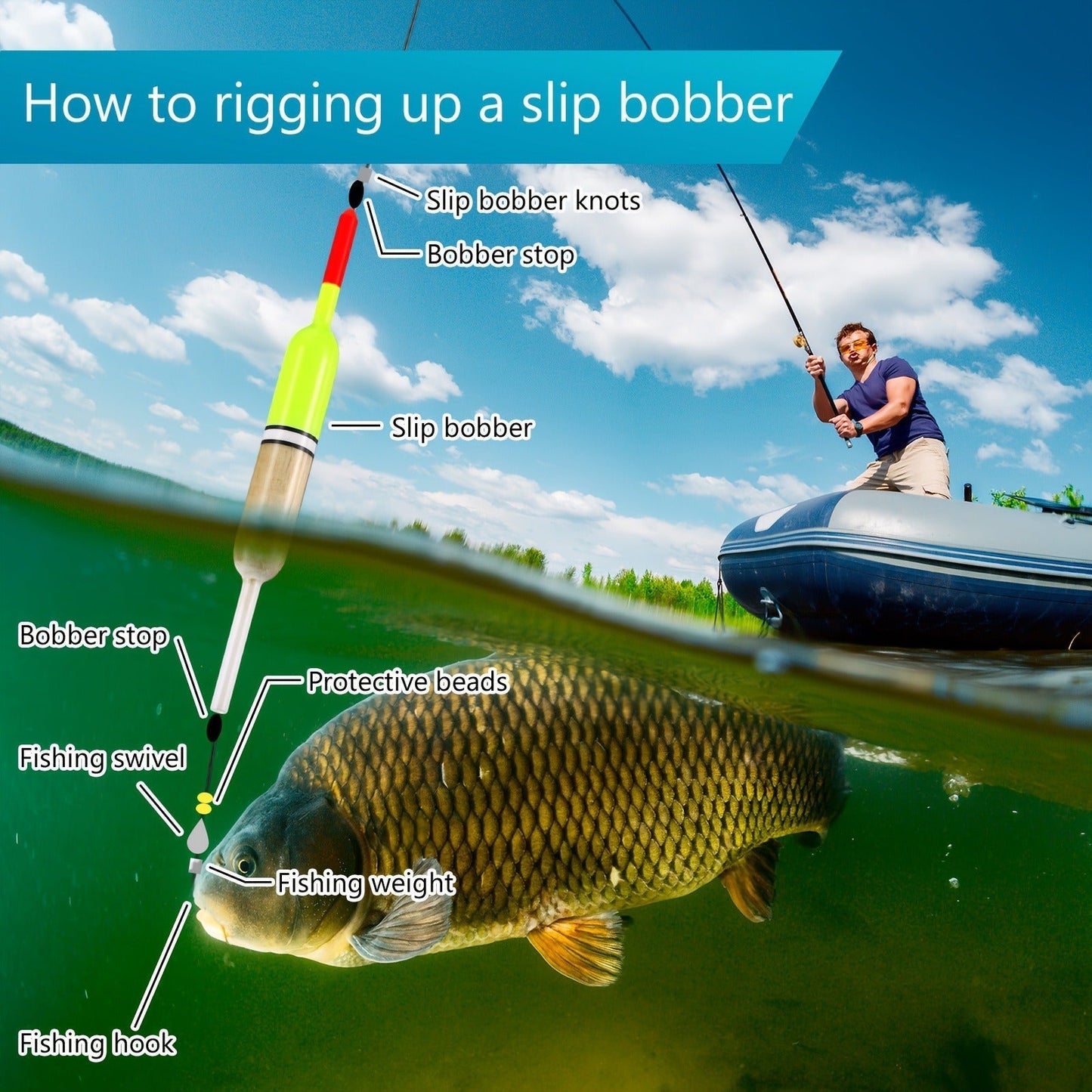 Wooden Fishing Floats 12-Pack – 6 Sizes Slip Bobber Set for Crappie, Bluegill, Trout, Bass, Panfish, Catfish & Walleye | Freshwater Fishing