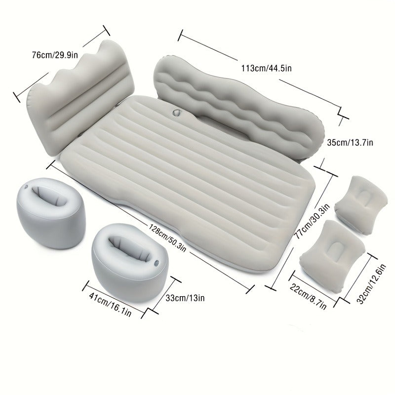 SUV Back-Seat Inflatable Mattress with Electric Pump, Storage Bag and Repair Kit in Four Colors