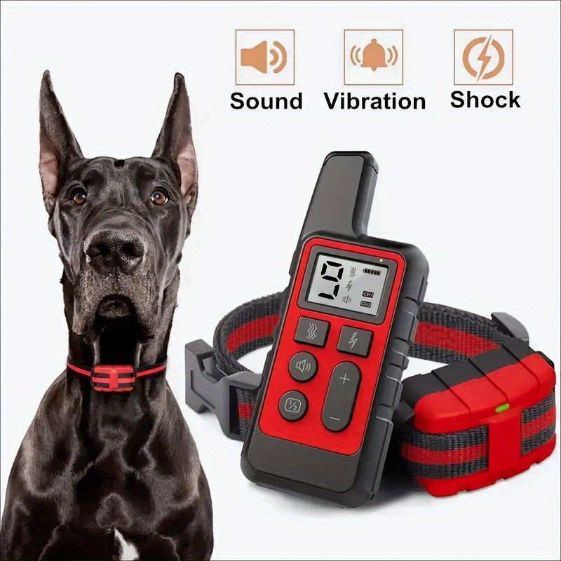 Bark Control Collar with Remote 9-Level Adjustable – Rechargeable Dog Training Collar with Sound, Vibration & Shock Modes