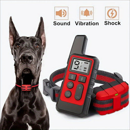 Bark Control Collar with Remote 9-Level Adjustable – Rechargeable Dog Training Collar with Sound, Vibration & Shock Modes