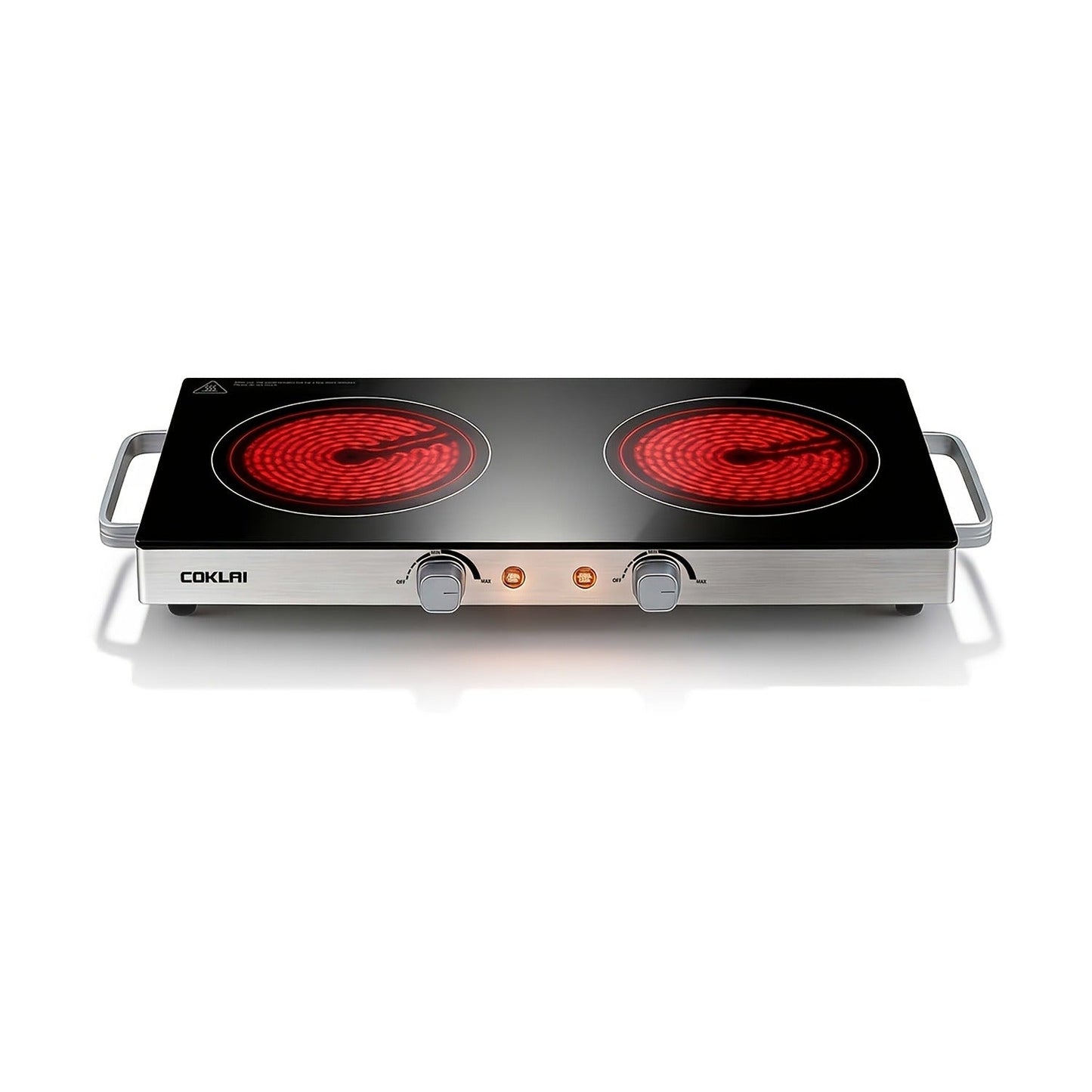 Portable Electric Stove Stainless Steel Single Burner Hot Plate with Temperature Control for Home Cooking, Dining and Outdoor Meals