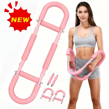 Arm Strength Trainer Three-Bar Chest Expander, Adjustable Multi-Level Resistance, Portable Detachable Forearm & Chest Workout Device