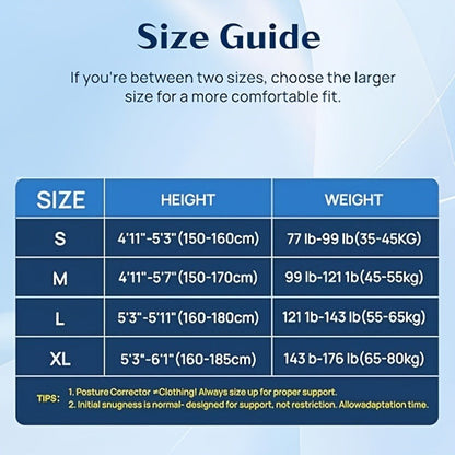 Grey Adjustable Posture Brace with Shoulder Straps and S, M, L or XL Size Options for Daily Routines
