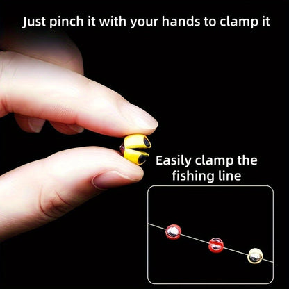 Fishing Sinkers 100pcs Rubber Coated Split Shot – 5 Sizes 1B-5B Detachable Round Mouth Lead Weights, Mixed Colors