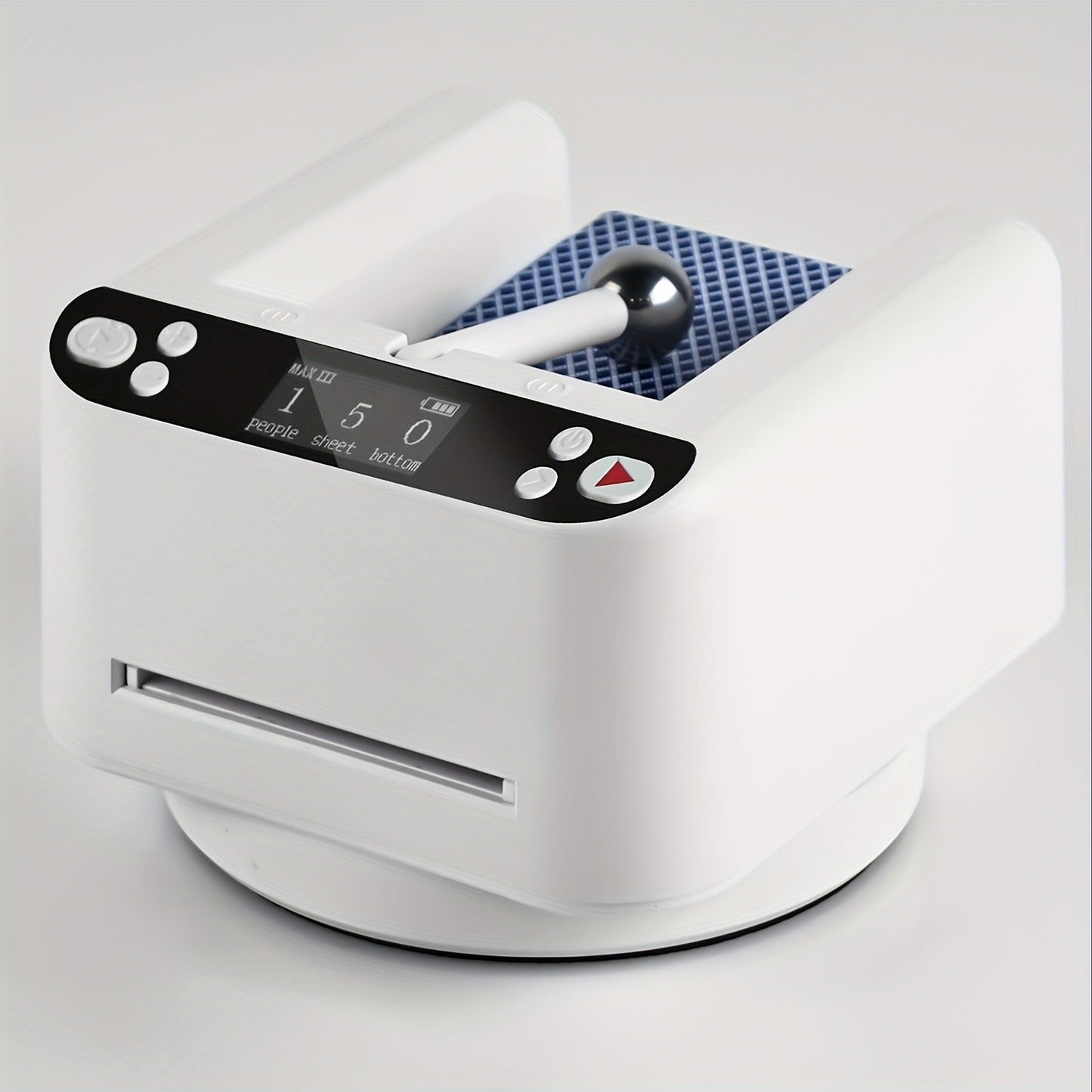 Rechargeable 360-Degree Automatic Card Dealer with Double-Layer Deck Tray, 5000mAh Battery and Black or White Finish