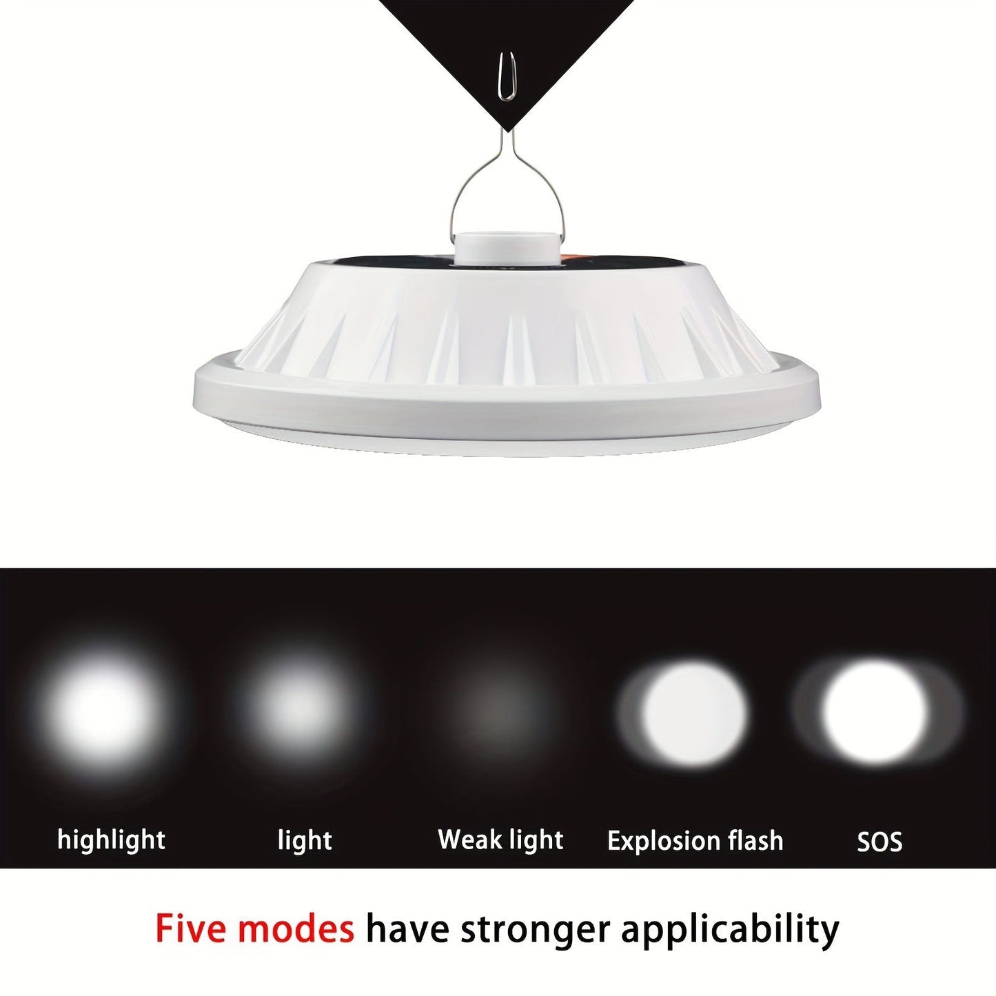 Solar Camping Lantern Two-Pack with Remote Control, 120 LEDs, Five Light Modes, USB Charging and Hanging Hooks