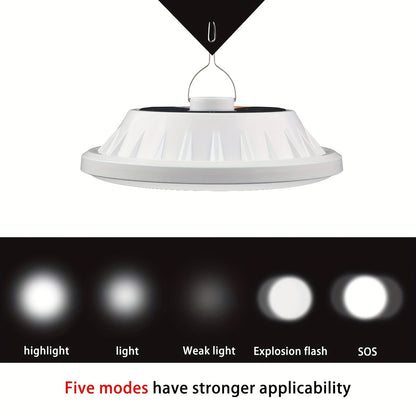 Solar Camping Lantern Two-Pack with Remote Control, 120 LEDs, Five Light Modes, USB Charging and Hanging Hooks