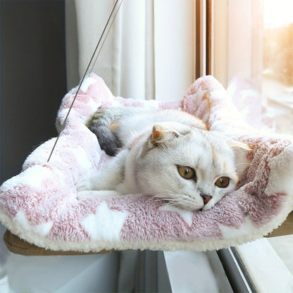Cat Window Hammock Bed Ultra Soft – Cozy Cloud Plush Perch for Cats, Secure Suction Cup Mount Window Seat